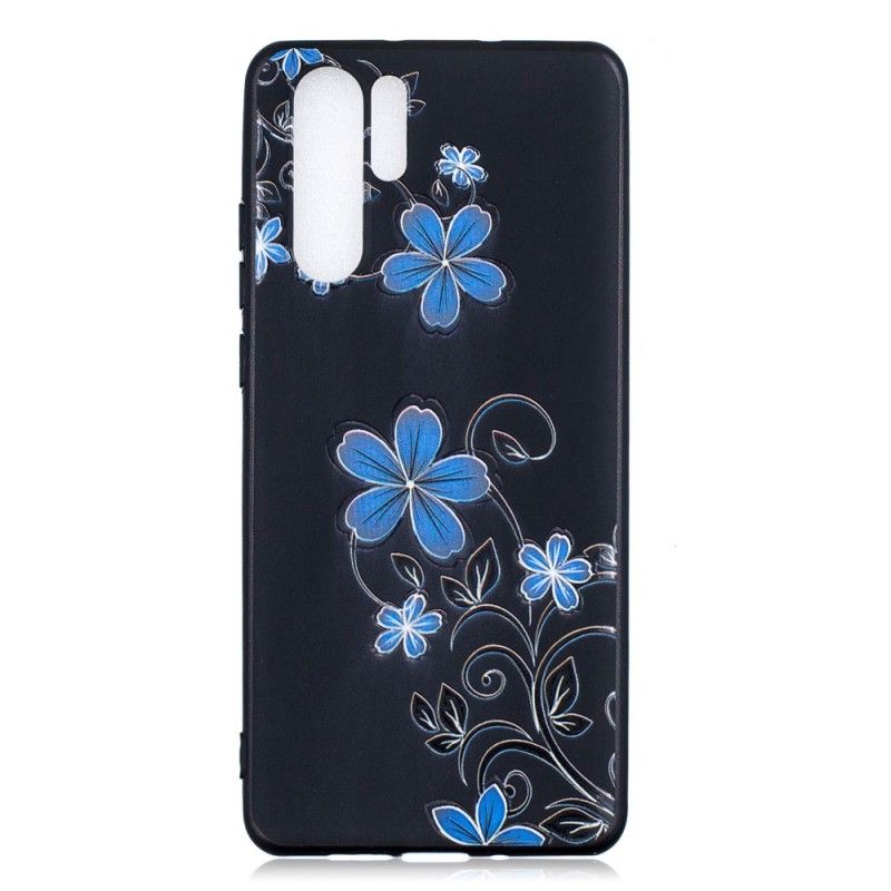 Hülle Für Huawei P30 Pro Blaue Blüten