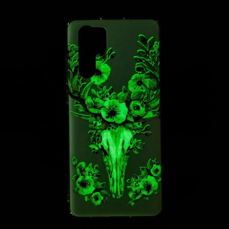 Hülle Huawei P30 Pro Handyhülle Fluoreszierender Blühender Elch