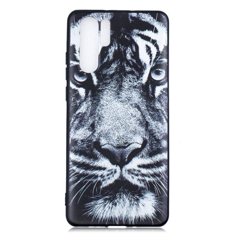 Hülle Huawei P30 Pro Handyhülle Schwarzweiss-Tiger