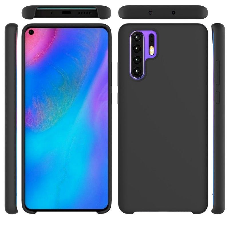 Hülle Huawei P30 Pro Schwarz Silikonflüssigkeit