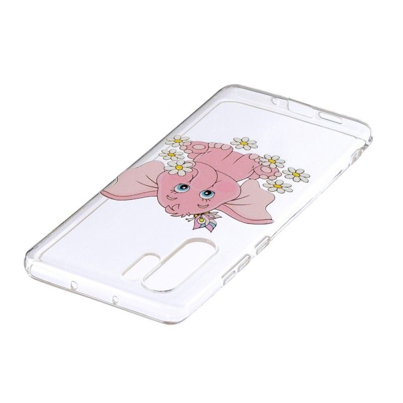 Hülle Huawei P30 Pro Transparenter Rosa Elefant