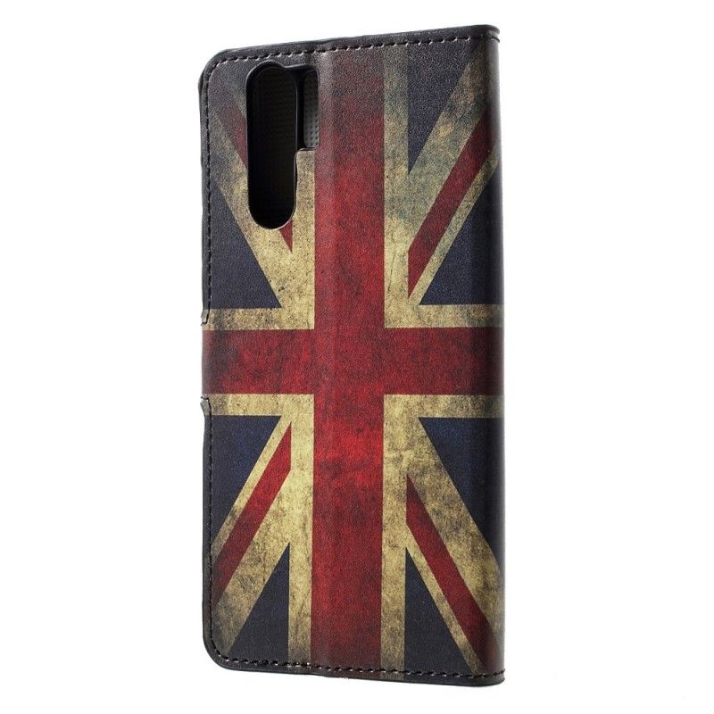 Lederhüllen Huawei P30 Pro Englische Flagge