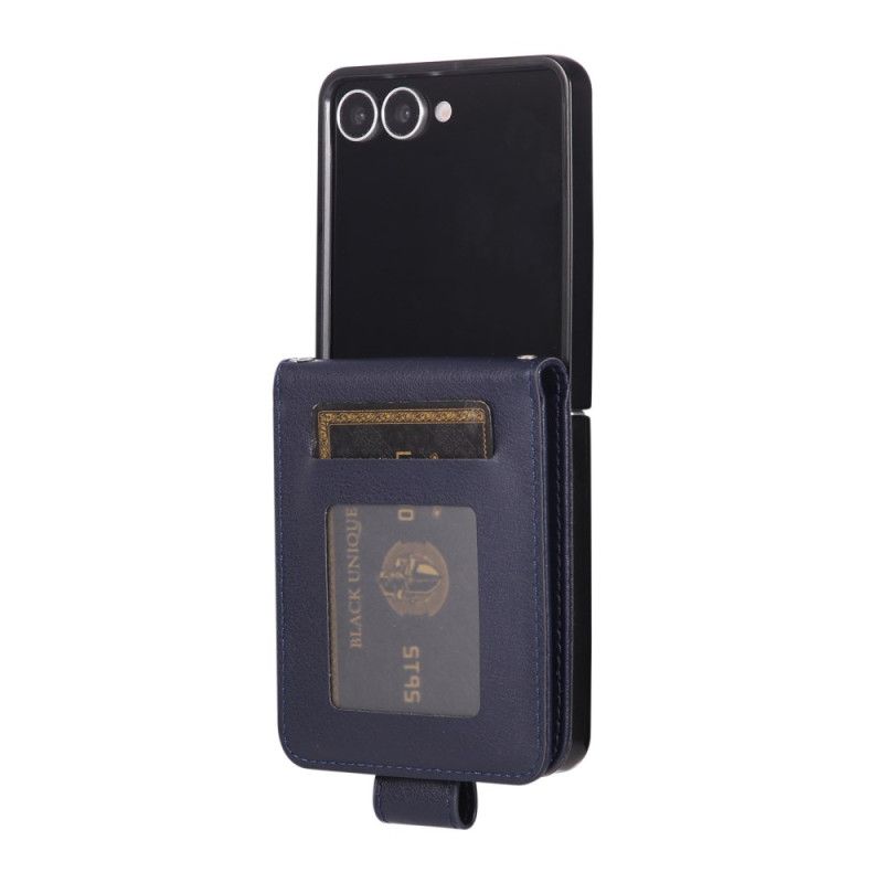Case Samsung Galaxy Z Flip 7 Handyhülle Kartenhalter Aus Kunstleder