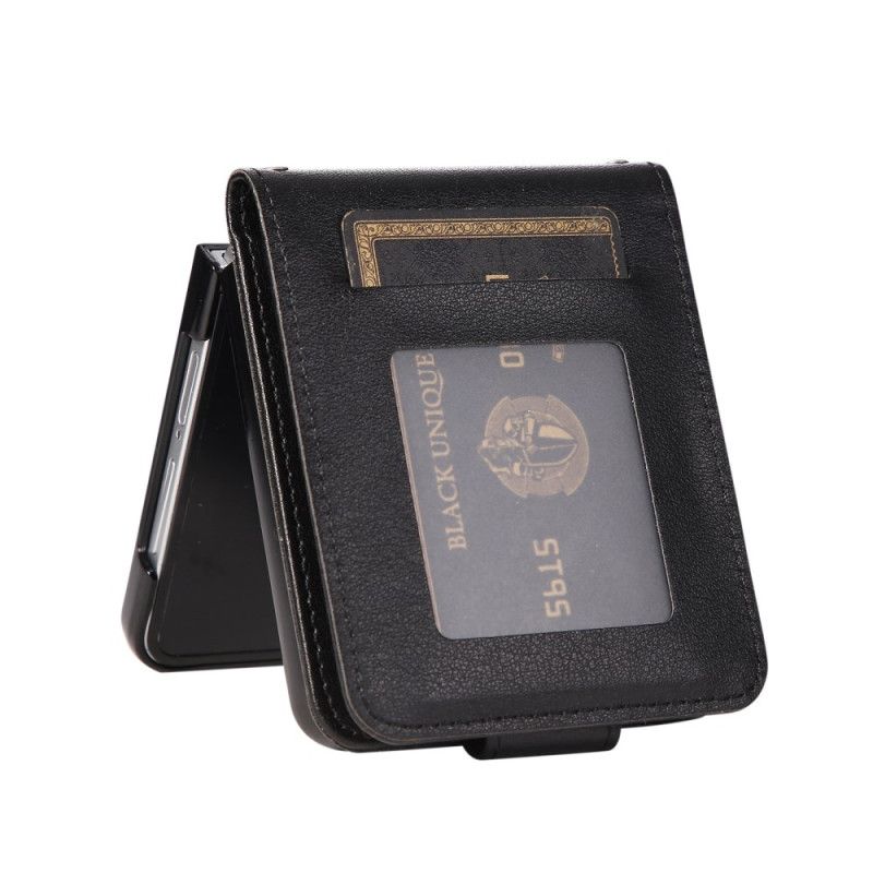 Case Samsung Galaxy Z Flip 7 Handyhülle Kartenhalter Aus Kunstleder