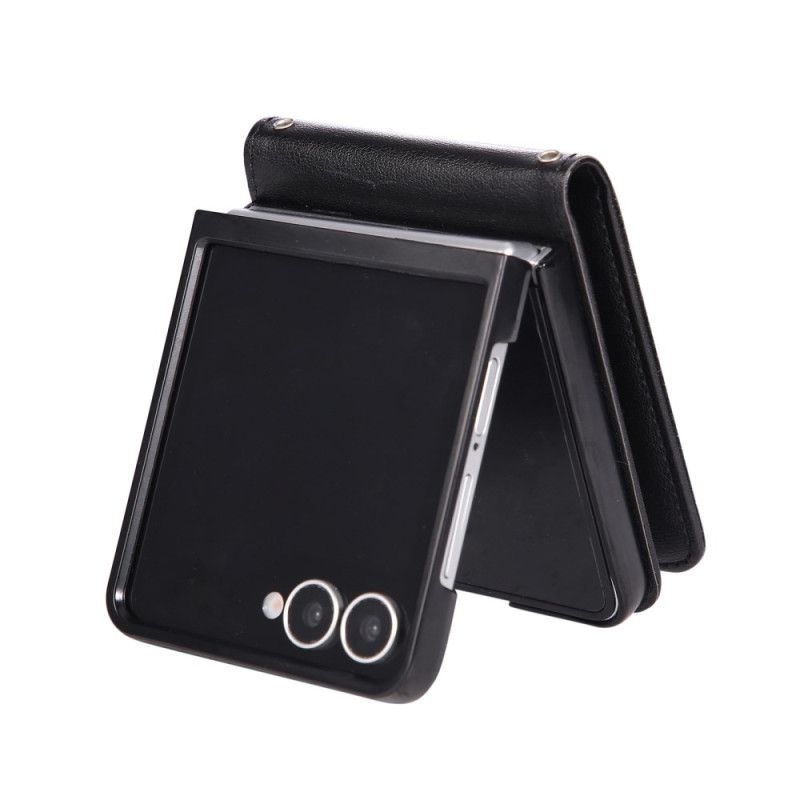 Case Samsung Galaxy Z Flip 7 Handyhülle Kartenhalter Aus Kunstleder