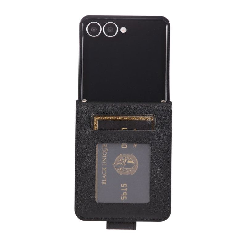 Case Samsung Galaxy Z Flip 7 Handyhülle Kartenhalter Aus Kunstleder
