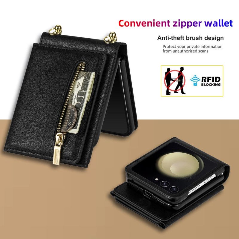 Case Samsung Galaxy Z Flip 7 Rfid-geldbörse Und Schultergurt