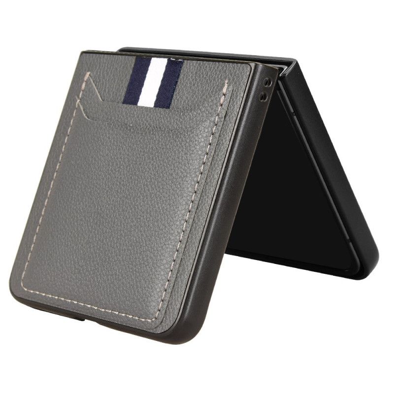 Hülle Für Samsung Galaxy Z Flip 7 Kartenhalterung In Lederoptik