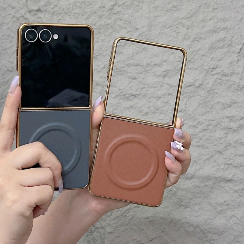 Hülle Für Samsung Galaxy Z Flip 7 Magnetische Nappa-oberfläche