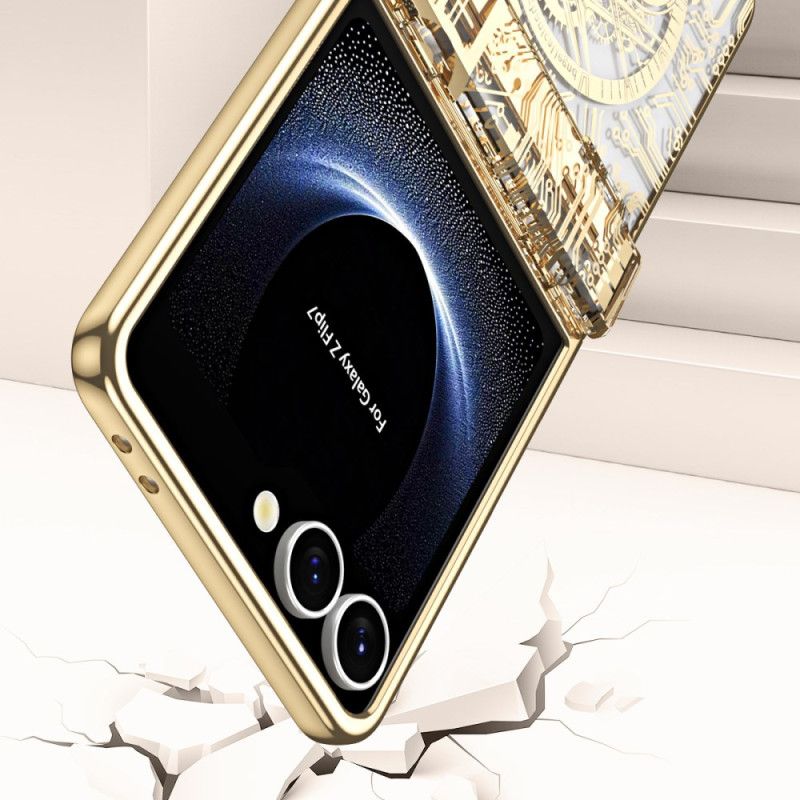 Hülle Für Samsung Galaxy Z Flip 7 Premium Mit Rückseitiger Displayschutzfolie