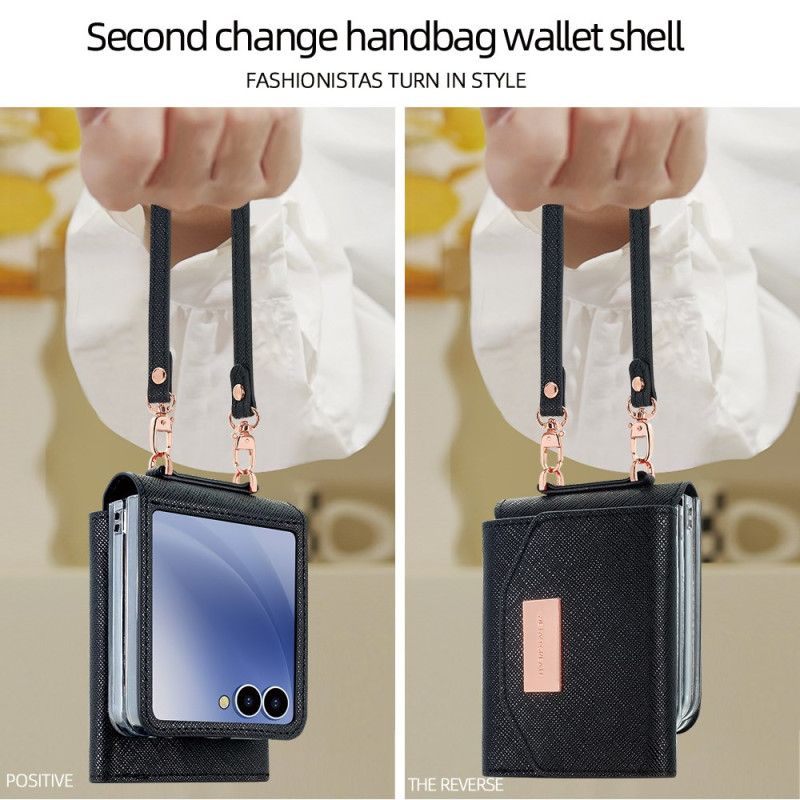 Hülle Samsung Galaxy Z Flip 7 Geldbörse & Schultergurt