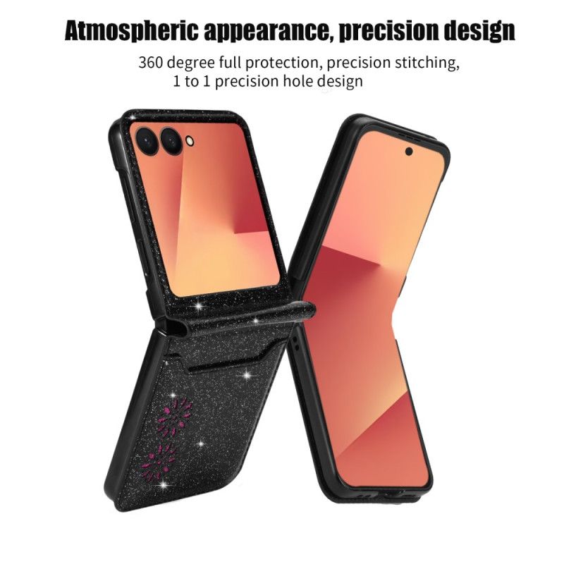 Hülle Samsung Galaxy Z Flip 7 Handyhülle Glitzer-kartenhalter