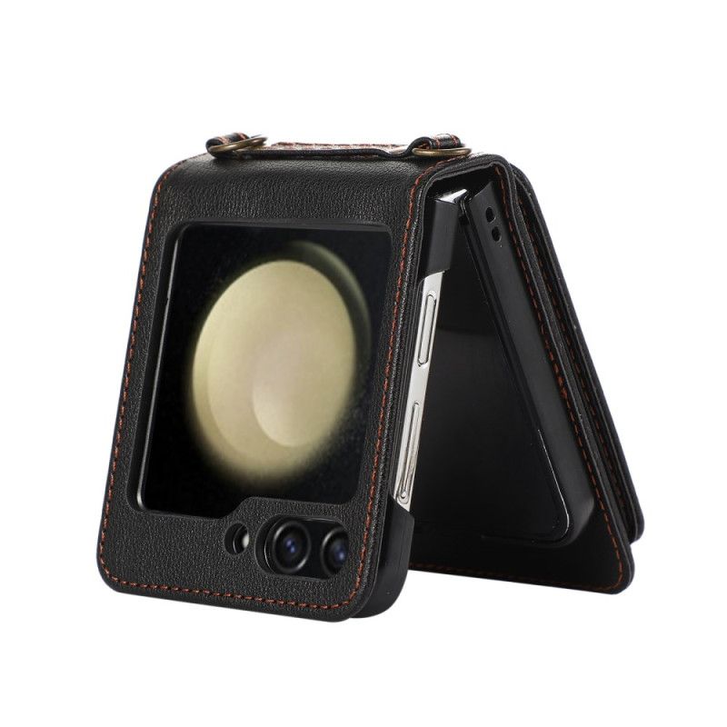 Hülle Samsung Galaxy Z Flip 7 Handyhülle Kartenetui Und Schultergurt