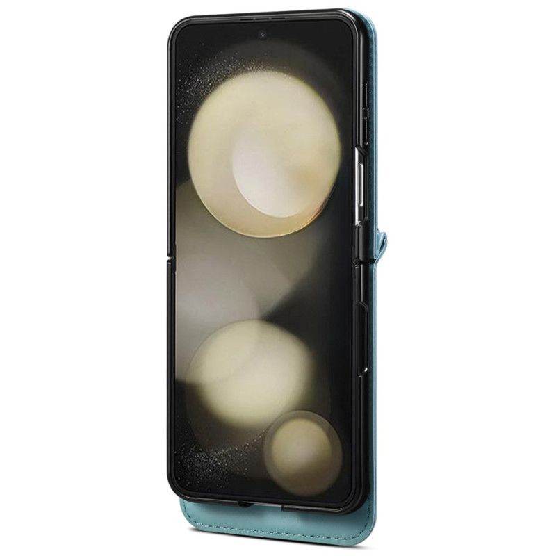 Hülle Samsung Galaxy Z Flip 7 Handyhülle Marmor-kartenhalter Und Schultergurt