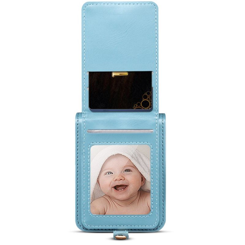 Hülle Samsung Galaxy Z Flip 7 Handyhülle Marmor-kartenhalter Und Schultergurt