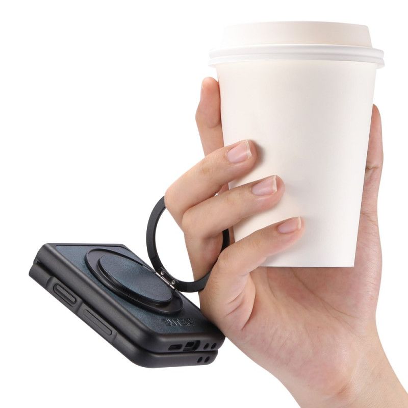 Hülle Samsung Galaxy Z Flip 7 Magsafe-kompatibel Suteni Ringhalter In Lederoptik