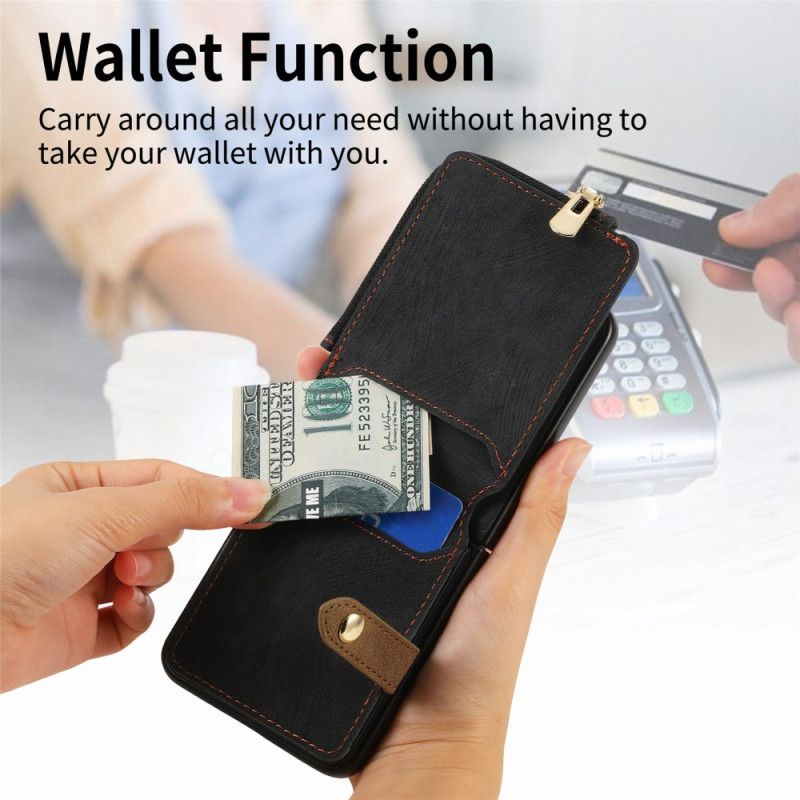 Hülle Samsung Galaxy Z Flip 7 Reißverschlusstasche Und Kartenhalter