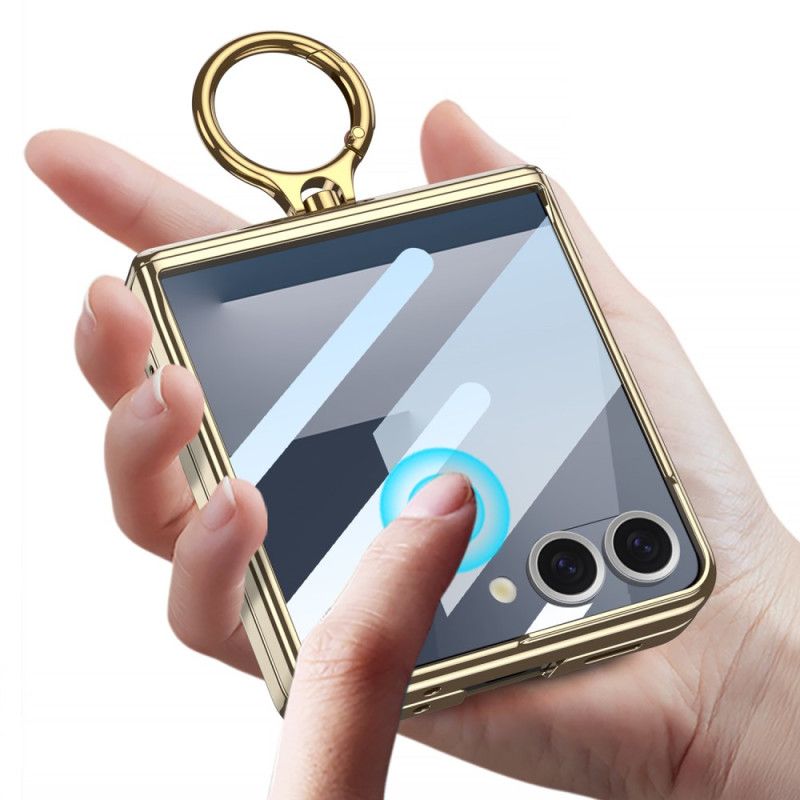 Hülle Samsung Galaxy Z Flip 7 Transparenter Gkk-ringhalter Mit Ständer Und Magnetschutz