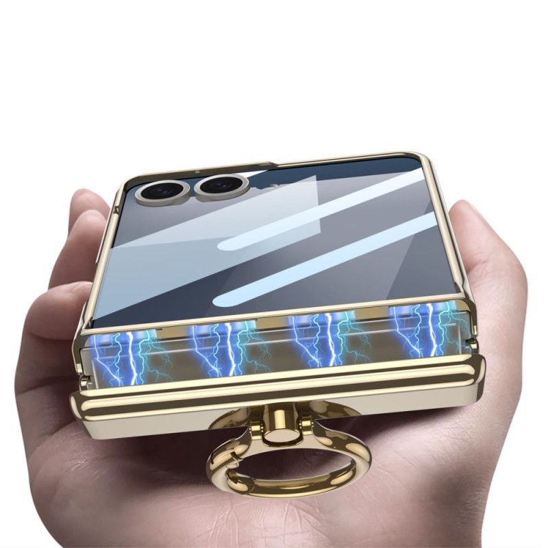 Hülle Samsung Galaxy Z Flip 7 Transparenter Gkk-ringhalter Mit Ständer Und Magnetschutz
