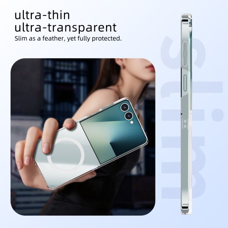 Hülle Samsung Galaxy Z Flip 7 Transparenter Magnet-charm