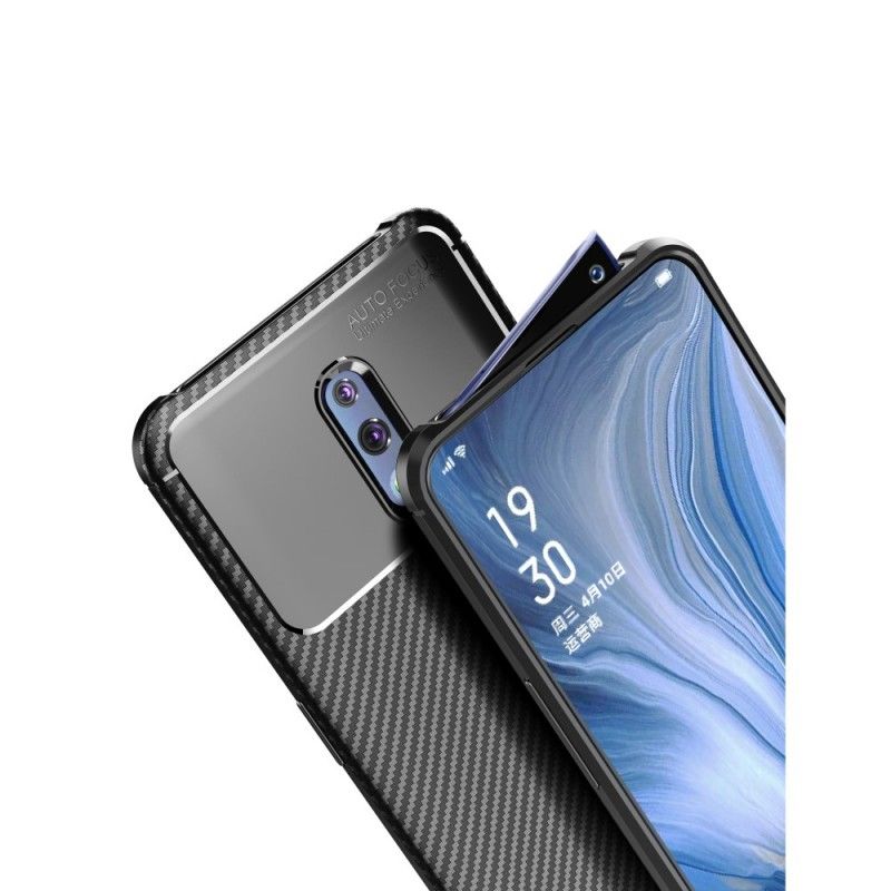 Hülle Oppo Reno Schwarz Flexible Kohlefaser