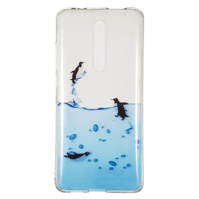 Hülle Für Xiaomi Mi 9T / Mi 9T Pro Transparentes Pinguinspiel