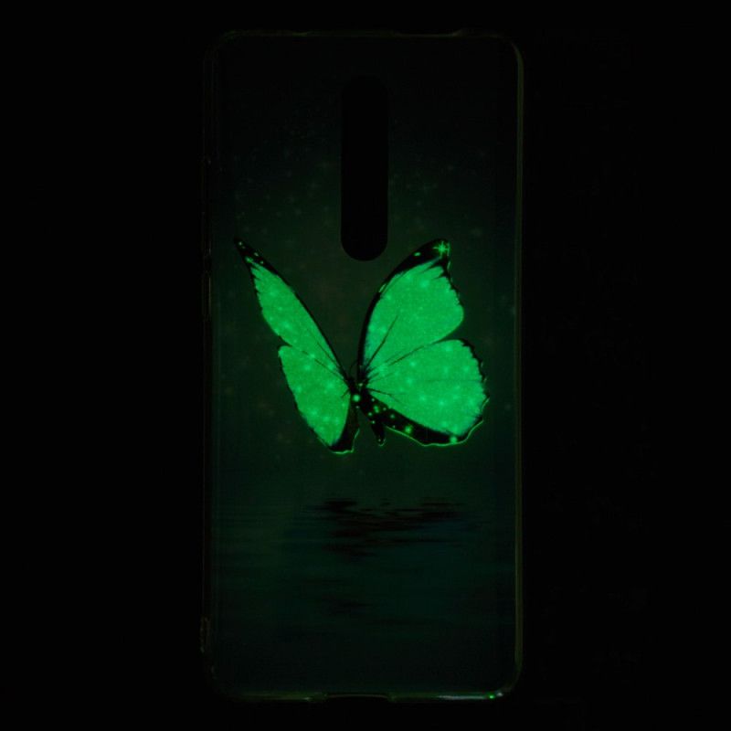 Hülle Xiaomi Mi 9T / Mi 9T Pro Handyhülle Fluoreszierender Blauer Schmetterling