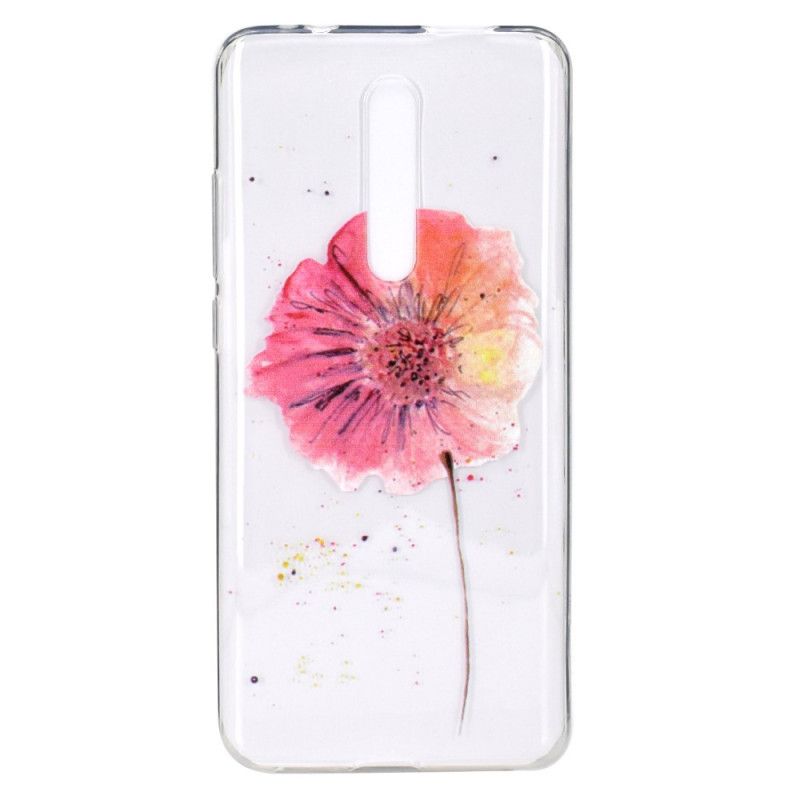 Hülle Xiaomi Mi 9T / Mi 9T Pro Handyhülle Transparente Aquarellmohnblume