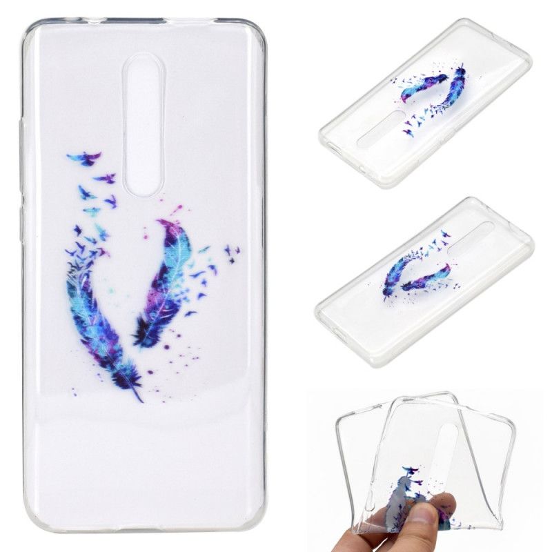 Hülle Xiaomi Mi 9T / Mi 9T Pro Handyhülle Transparente Federn