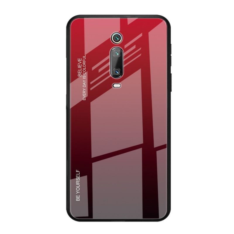 Hülle Xiaomi Mi 9T / Mi 9T Pro Rot Sei Du Selbst Gehärtetes Glas