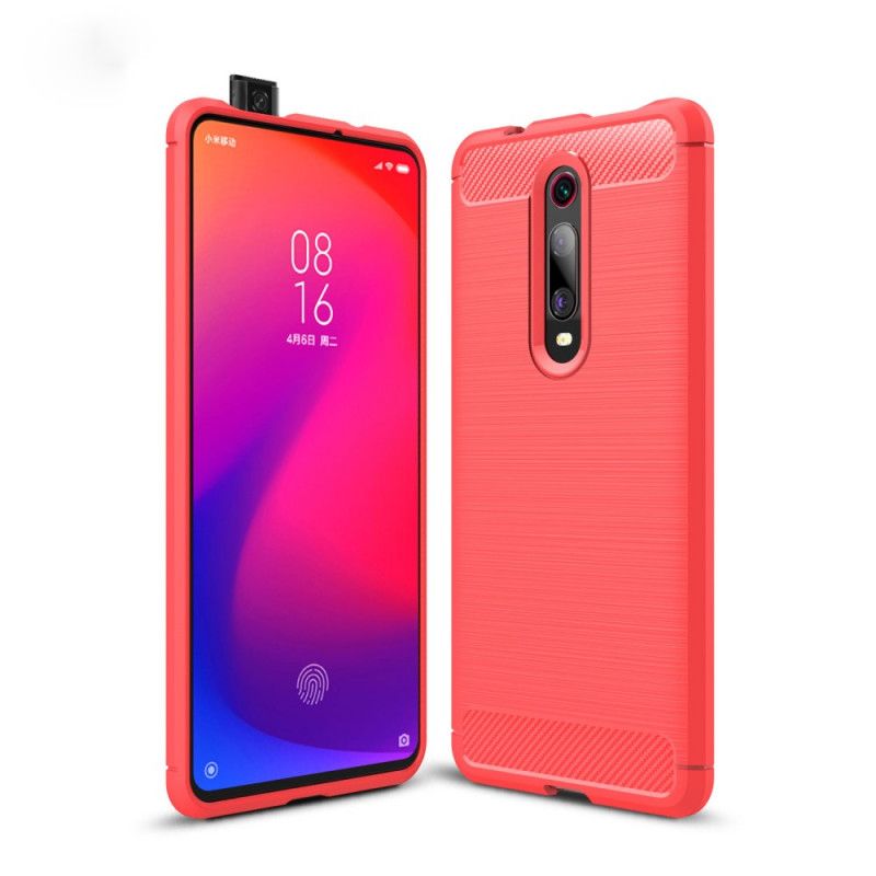 Hülle Xiaomi Mi 9T / Mi 9T Pro Schwarz Gebürstete Kohlefaser