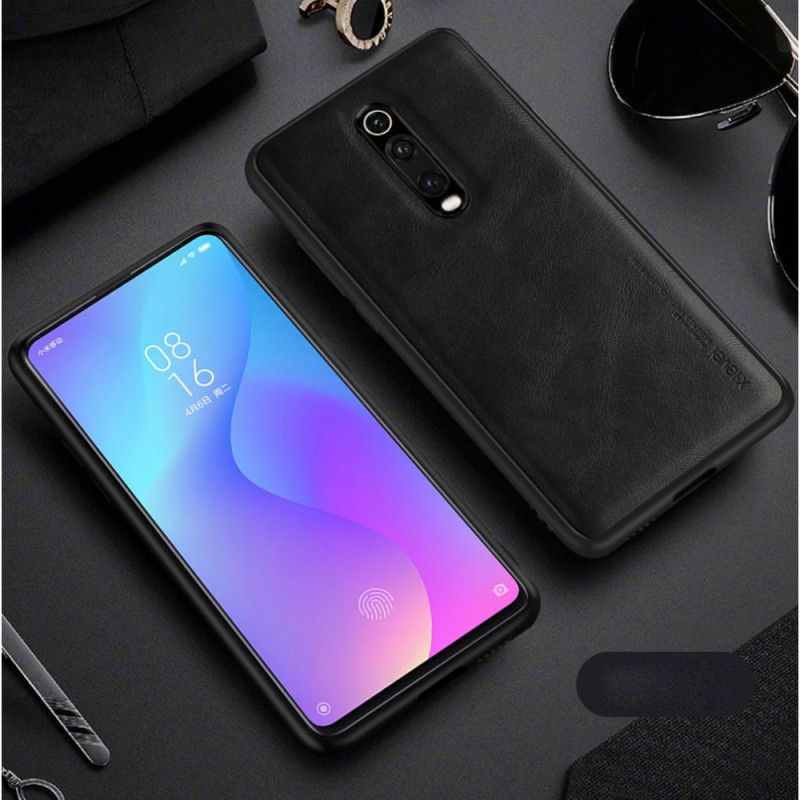 Hülle Xiaomi Mi 9T / Mi 9T Pro Schwarz Vintage Ledereffekt