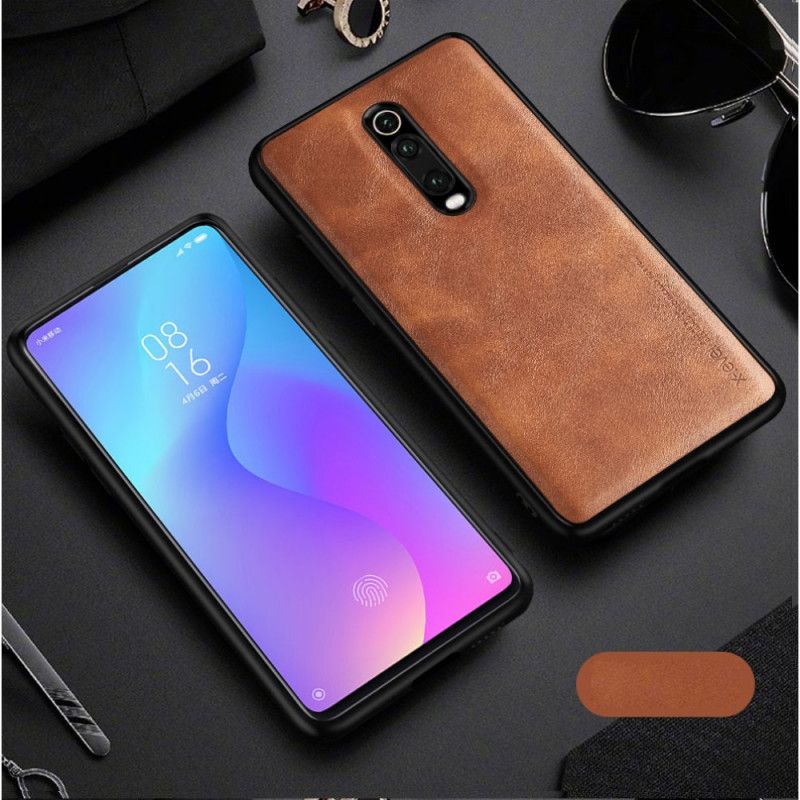 Hülle Xiaomi Mi 9T / Mi 9T Pro Schwarz Vintage Ledereffekt