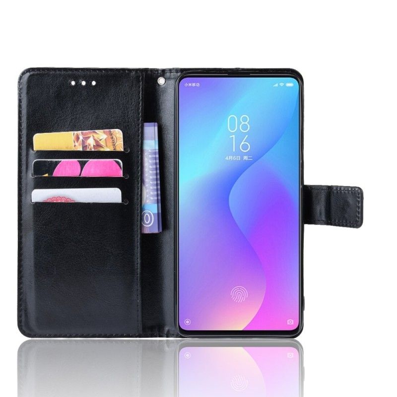 Lederhüllen Xiaomi Mi 9T / Mi 9T Pro Schwarz Auffälliges Kunstleder