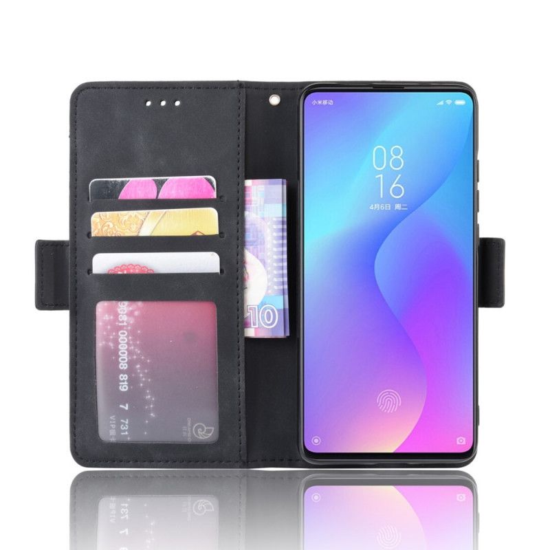 Lederhüllen Xiaomi Mi 9T / Mi 9T Pro Schwarz Erstklassige Mehrfachkarte