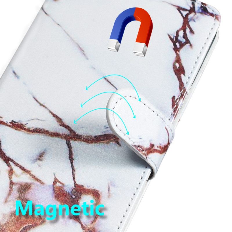 Lederhüllen Xiaomi Mi 9T / Mi 9T Pro Weiß Einzelner Marmor