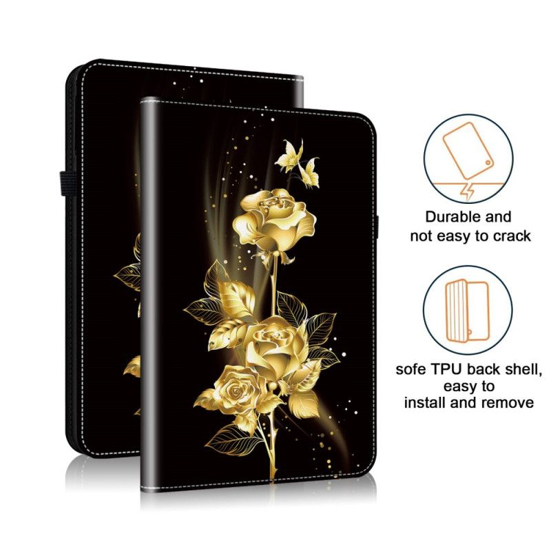 Case Für Samsung Galaxy Tab S10 Plus Goldene Rosen