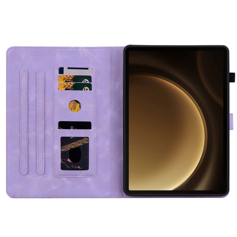 Lederhüllen Samsung Galaxy Tab S10 Plus Handyhülle Lilie