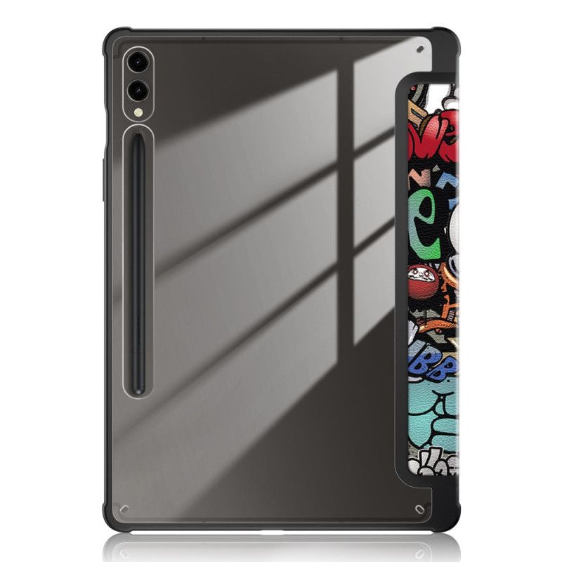 Samsung Galaxy Tab S10 Plus Transparente Graffiti-rückseite