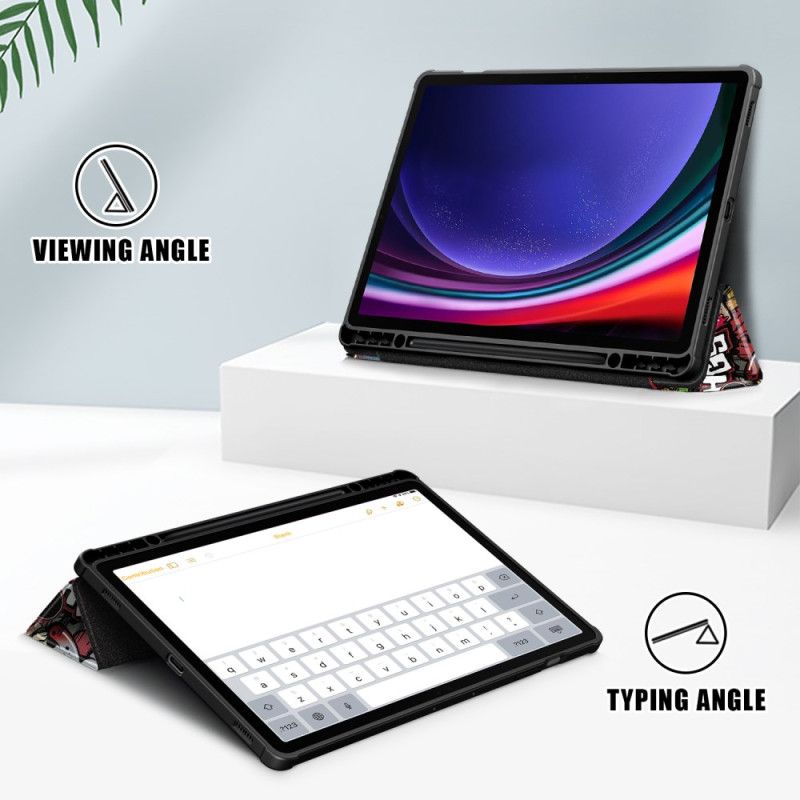 Samsung Galaxy Tab S10 Plus Transparente Graffiti-rückseite