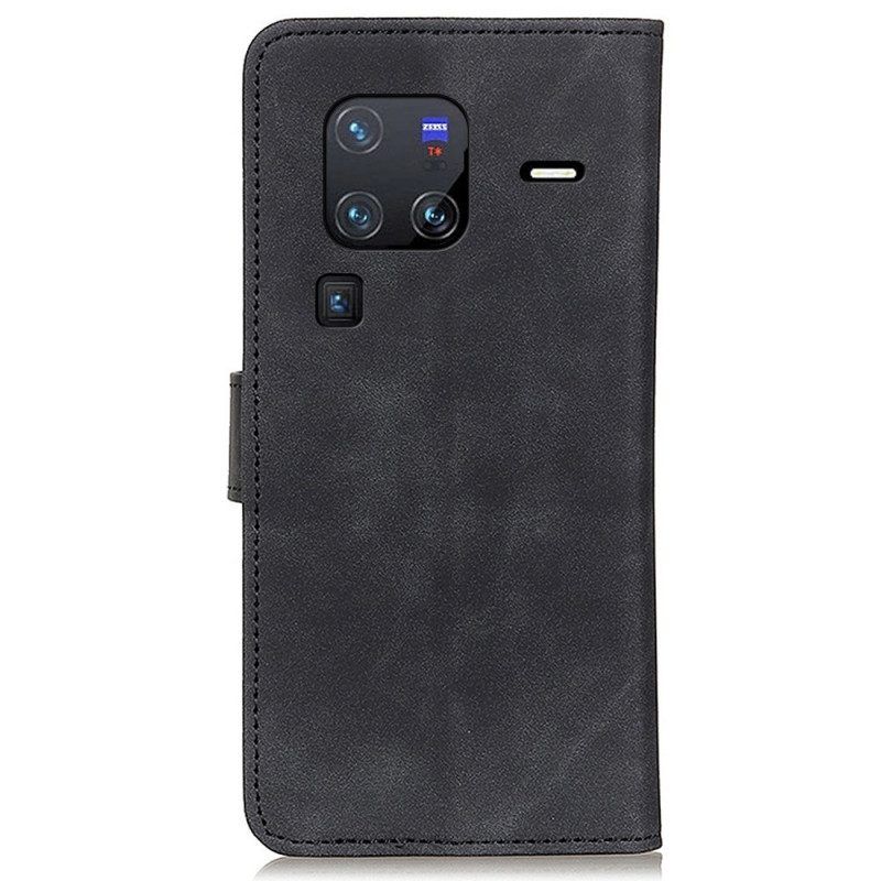 Flip Case Für Vivo X80 Pro Khazneh-ledereffekt