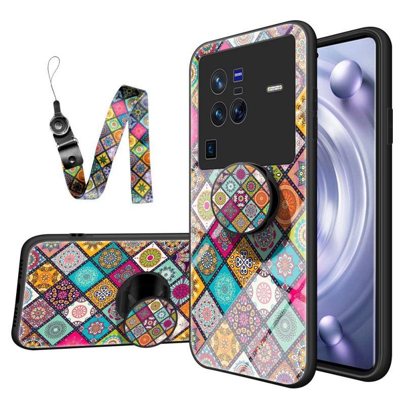 Hülle Für Vivo X80 Pro Patchwork-magnethalter