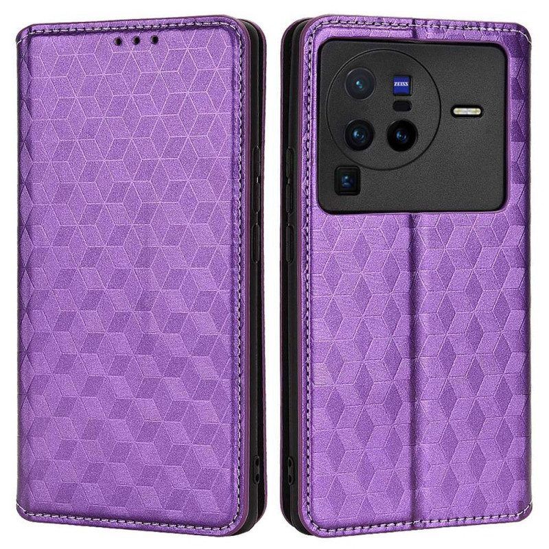 Schutzhülle Für Vivo X80 Pro Flip Case 3d-würfel