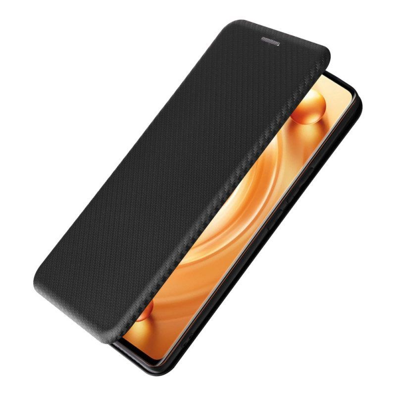 Schutzhülle Für Vivo X80 Pro Flip Case Farbige Kohlefaser