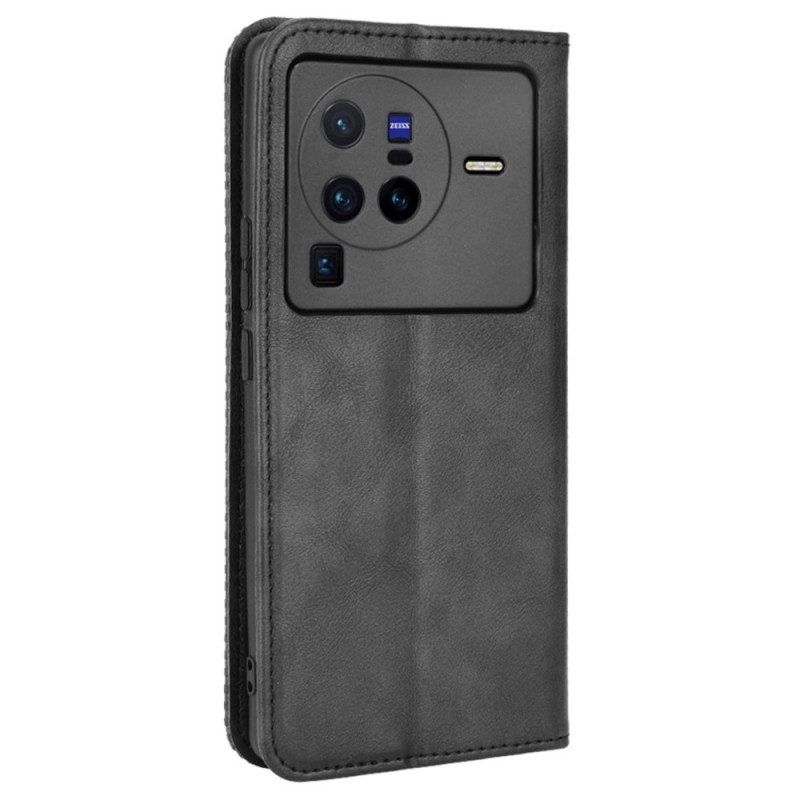 Schutzhülle Für Vivo X80 Pro Flip Case Stilisiert