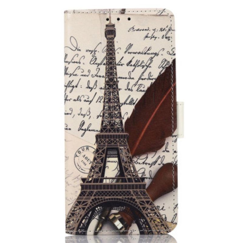 Flip Case Für OnePlus 10T 5G Der Eiffelturm Des Dichters