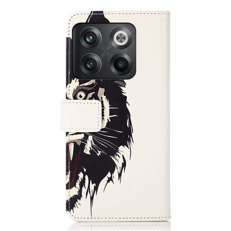 Flip Case Für OnePlus 10T 5G Wilder Tiger