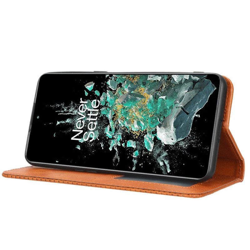 Schutzhülle Für OnePlus 10T 5G Flip Case Stilisierter Lederstil