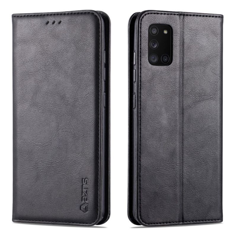 Flip Case Für Samsung Galaxy A31 Schwarz Retro-Azns