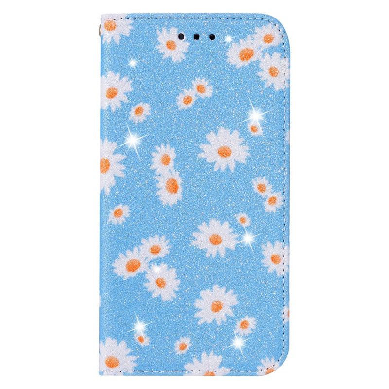 Flip Case Samsung Galaxy A31 Pink Gänseblümchenimitatleder